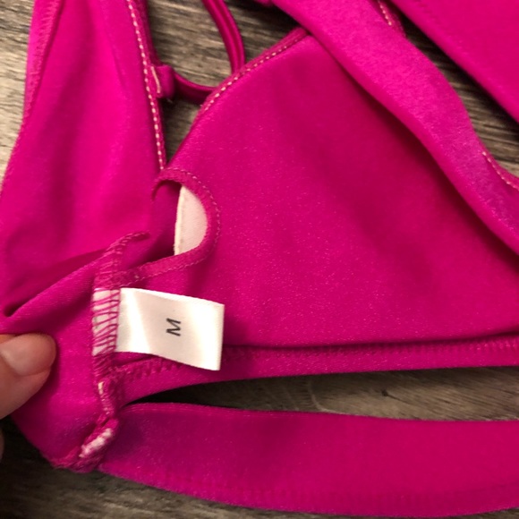 NWOT Hot Pink Bikini Top - Picture 3 of 4